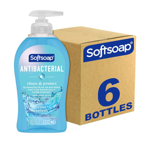 Softsoap Clean & Protect Antibacterial Liquid Hand Soap, Cool Splash Hand Soap, 11.25 Ounce, 6 Pack