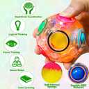 6 Pack 3.8'' Jumbo Easter Eggs with SpinMaster Rainbow Balls - 3D Magic Cube Brain-Boosting Toys for Kids Ages 6-12, Fidget Toys, Easter Basket Stuffers, Egg Hunt Prizes & Sensory Party Favors