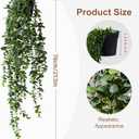 Artificial Hanging Plant 2 Pcs Faux Plant Ivy Vine Faux Eucalyptus Vines Fake Potted Greenery for Wall Living Room Home Shelf Office Bathroom Outdoor Indoor Decor (Type 7)