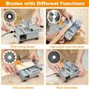 Mini Table Saw, Sinpiode Multi-Functional Desktop Portable Table Saw for Crafts with Adjustable Speed & Angle, All-in-One Cutting, Sanding, Engraving & Drilling Tool for Wood, Acrylic, Plastic, PCB