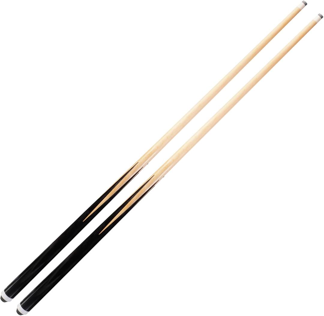 2-Piece Pool Cue Stick 36/42/48/58 Wooden Billiard Cues, Standard & Heavy Options, 13mm Tip, Set of 2 or 4 Beginner & Family Friendly