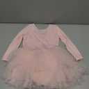 Toddler Girls Ballet Tutu Dresses Long Sleeve Sequin Tulle Ballerina Outfits Dance Leotards
size 90