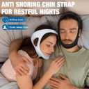 Chin Strap for Snoring (2-Pack), Anti Snoring Chin Straps for Men & Women, Adjustable Anti Snore Chin Strap to Keep Mouth Closed, Mouth Breathing Prevention, Effective Snoring Solution for Sleeping