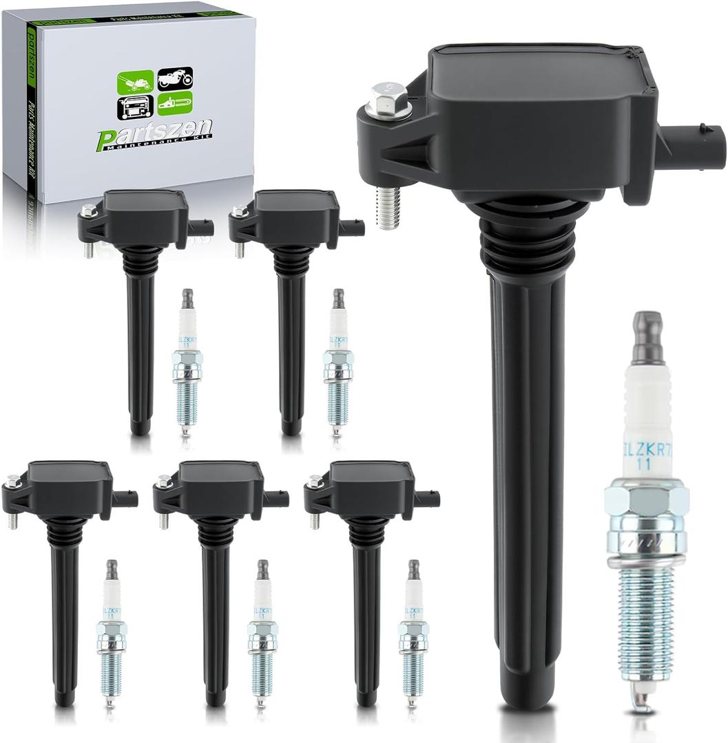 UF648 Ignition Coils Pack 93175 Spark Plugs for Chrysler 200 300 Town Country for Dodge Avenger Challenger Charger Durango Grand Caravan Journey for Jeep Cherokee Ram1500 2500 3500 3.2L 3.6L