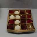 Christmas Decorations Indoor Tree Ornaments: 15pcs Large Flocked Velvet Christmas Decorations, 3.2" Luxury Red Brown Beige Xmas Ball Ornament Decor for Tree Fireplace Garland, Kids Home School Office