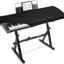 Explore Land Stretchy 88 Keys Piano Keyboard Dust Cover with Music Stand Opening for Digital Electronic Piano (88key, Black)