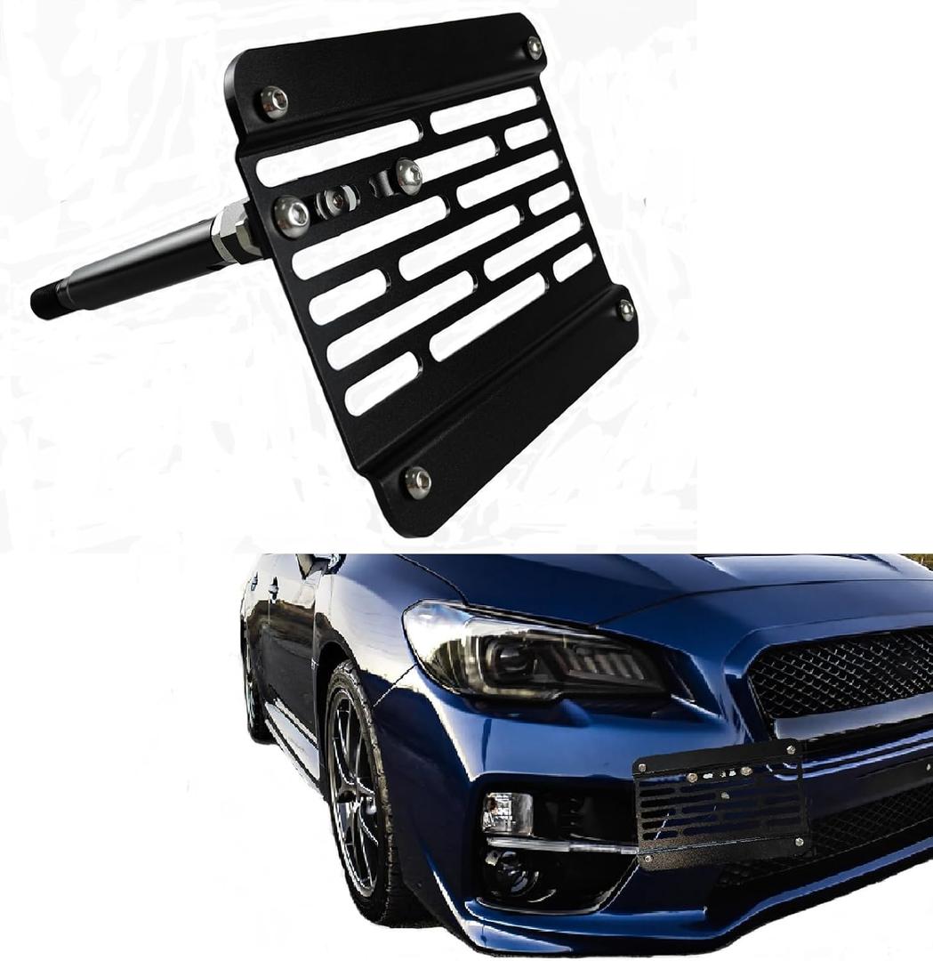 1 Pcs Front Bumper Tow Hook License Plate Mount Relocator Bracket Mounting Bolt Adapter Kit for Subaru BRZ WRX Crossbrek 2013-2023