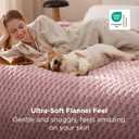 Bedsure Blanket Queen Size for Bed - 350GSM Fluffy Plush Bubble Blanket Queen Size for Home Room Decor, GentleSoft Cute Fleece Soft Cozy Gifts for Women Girls, Dusty Rose, 90x90 Inches