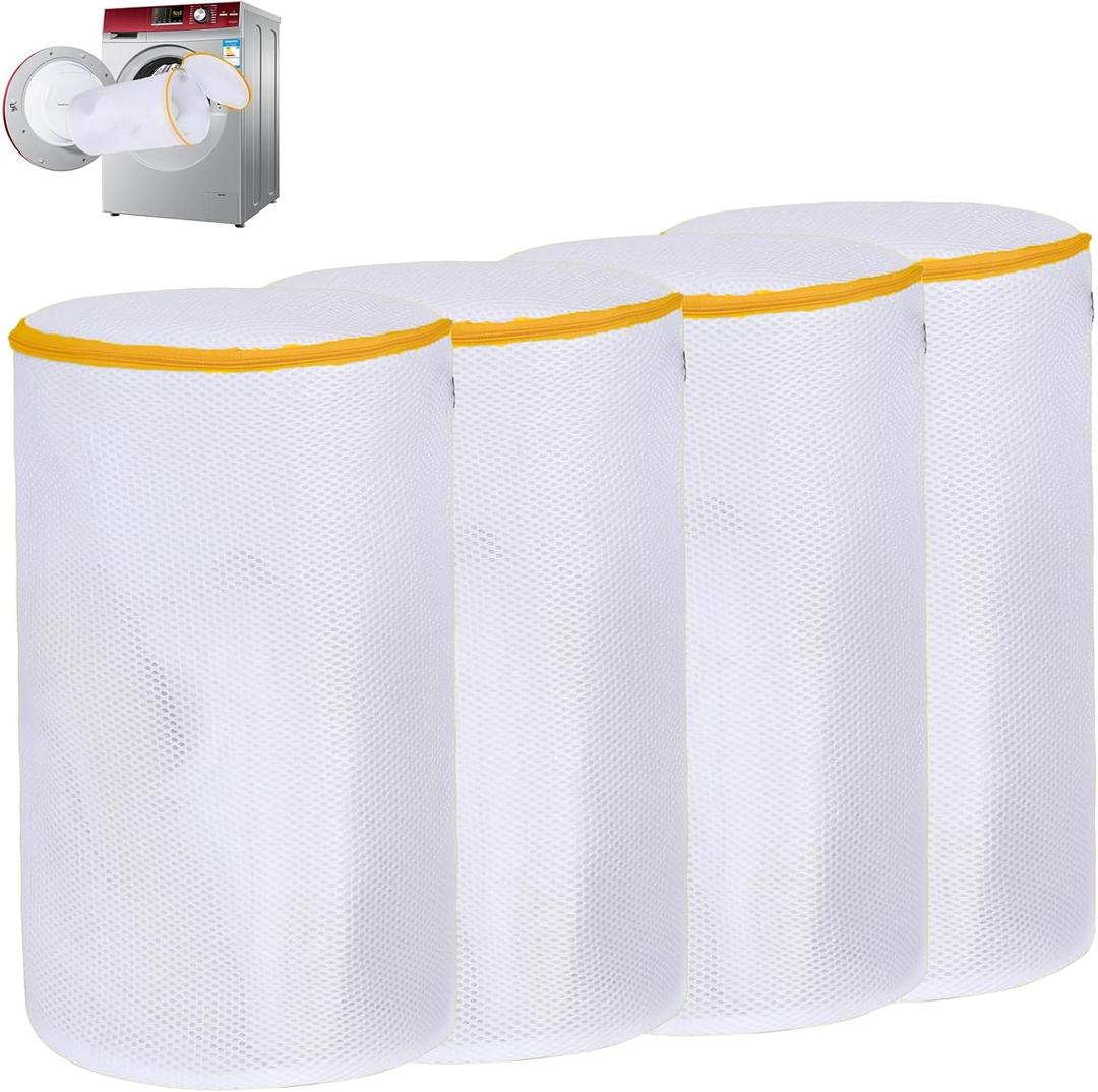 Shoe Washing Machine Bag, Laundry Shoe Bag for Washer and Dryer, White Sandwish Mesh, 2L(8x15in)
