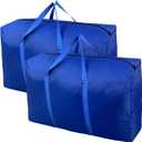100L Extra Large Storage Bags, Big Moving Bags with Strong Zippers & Carrying Handles, Packing Bags for Moving, Storage, Travel and Camping, Storage Totes For Space Saving (Blue, 2 Pack)