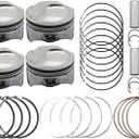 Engine Pistons and Rings Set 2.0L Compatible with Soul Tucson Forte5 L4 2014-2019 230412E200 230412E210 Oversize +0.50mm
