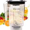 90oz WildSide+ Jar Replacement for Blendtec Blender, Commercial Grade - Five-Sided Replacement Blender Jar,Kitchen Container Pitcher Jar, for Classic/Designer/Professional/Commercial Series Container