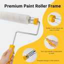 Mister Rui Paint Roller Kit with Extension Pole, 17 PCS Set, 9 Inch 4 Inch Paint Rollers with Tray, Paint Brushes for DIY & Professional Painting Projects, Complete Set for Home Improvement