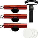 3Pcs Car Window Breaker & 1PCS Hand Grab Strap, Seat Belt Cutter Glass Breaker Tool One-Button Operation 2 -in-1 Emergency Automotive Safety Hammer Escape Tool for Vehicle & Family Safety Red