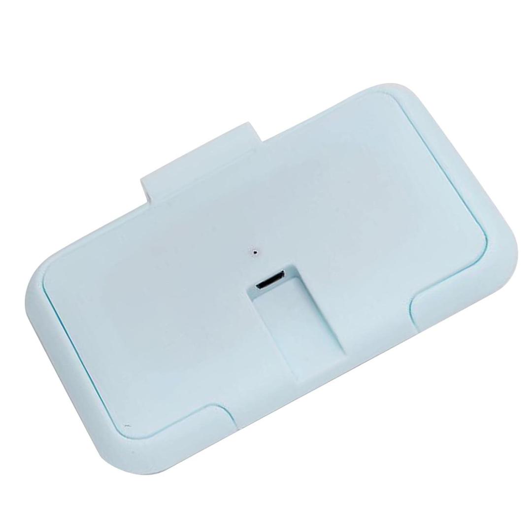 Baby Wipe Warmer with Dual Layer Cover, USB Powered, Temperature Control, Blue