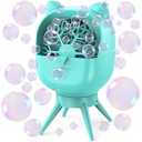 Rechargeable Bubble Machine for Toddlers Kids, Automatic Rotating, 38000+ Big Bubbles/min, 2 Speed Modes, Bubble Blower Maker for Outdoor, Backyard, Parties, Birthday, Wedding, Green