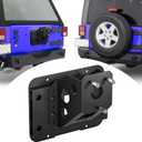 For Wrangler JK Oversize Spare Tire Mount Carrier up to 40 inches Tire Compatible with 2007-2018 Jeep Wrangler JK JKU Unlimited Heavy Duty Rear Wheel Bracket Back Rack Tailgate Holder Lift