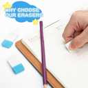 3 x AmoreAngel Crafts 8 Pcs Eraser, Blue and White Dual Color Pencil Erasers, for Writing Correction, Sketch Pencil Eraser, Office Supplies, Back to School Supplies