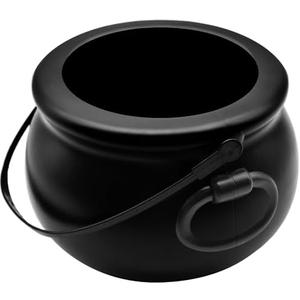 Amazon.com | 8" Plastic Black Cauldron Kettle Halloween Candy Bowl, Large Witch Cauldron Pot Bucket for Halloween Decorations Trick or Treat Party Supplies: Candy Servers