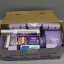 LXEVIHK 21Pcs Purple Desk Organizers and Accessories With Mesh Desk Organizer and 360Rotating Pen Holder and a Lot of Office Purple Office Supplies Beautifully Presented in a Gift Box