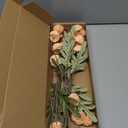 Floroom 5pcs Apricot Peach Faux Silk Mums Artificial Flowers, Bulk Fake Small Mini Chrysanthemums with Stems for DIY Wedding Centerpieces Floral Arrangements Vase Fillers Home Decorations