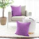 The White Petals Lavender Throw Pillow Cover - (20x20 inch) | Decorative, Washable Cushion Covers for Couch, Sofa, Bedroom, Living Room - Pack of 2