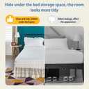 Ivory Lace Bed Skirt for King Bed - 15in. Drop, Easy Fit Ruffle Bedskirt Wrap Around Bed Skirt, Anti Wrinkle & Fade Resistant