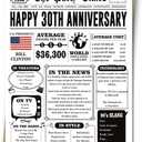 3 x Missonemi Jumbo 30th Anniversary Card for Women Men, Big 30 Year Anniversary Cards Gifts for Husband Wife, Funny Pearl Wedding Gifts for Parents