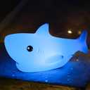 ZKLiLi Shark Night Light,Rechargeable Cute Squishy Lamp for Boys Girls Gifts Night Lights Teens Nursery Touch Room Decor Gifts