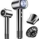High Speed Hair Dryer, 160000RPM Fast Drying Blow Dryer, Negative Ions for Frizz-Free with Less Damage, Low Noise 2 Speeds & 4 Temps, Lightweight, with Diffuser & Concentrator Nozzle for Home & Travel