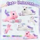 Big Unicorn Stuffed Animal Giant Stuffed Unicorn Plush, Soft Cute Pillow for Girls Kids, Christmas Birthday Gift, White 24"
