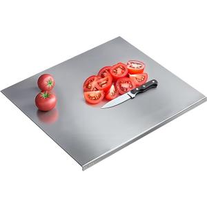 304 Stainless Steel Cutting Board – Stainless Steel Kitchen Chopping Boards Non-Slip, Dishwasher Safe – Ideal for Meat, Vegetables, Fruits, Bread & Baking – Commercial & Home Use (19.6 * 19.6in)