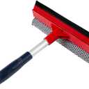 DSV Standard Window Squeegee for Window Cleaning, Window Cleaner Tool for Car Windshield, Shower Door, Boat | 2-in-1 Mini Squeegee for Home | Windshield Squeegee Kit for Car Windows
