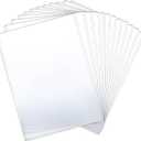 12 Pcs 8 1/2" x 11" Rigid Print Protectors Clear Rigid Toploaders Clear Sheet Protectors Plastic Paper Protector Sheets Hard Plastic Document Photo Plastic Sleeves Holder Birth Certificate Protector
