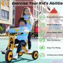Kids Tricycle for Preschool Ages 3+, Ideal Outdoor Playground & Daycare Yard Trike, Durable Metal Pedal Trike, Sturdy Carbon Steel Frame, Solid Rubber Wheels, for Boys and Girls