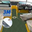 HXBYX EVA Foam Boat Flooring with 3M Adhesive Backing 6mm Thick Diamond Sea Deck Boat Carpet Marine Non-Slip Self-Adhesive Flooring Sheet for Kayak Yacht SwimPool RV 94"x43.9"/28.3"/15.3"