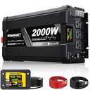 2000W Pure Sine Wave Inverter 48V DC to 120V AC–Powers RV, Truck,Off Grid Solar Energy,Car Refrigerator, Coffee Maker, Printer, Game Console, and Slow Cooker with LED Display and Remote Monitoring, 48V 2000W Pure Sine Wave Inverter