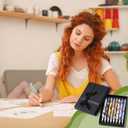 8 Pcs Rooster Ballpoint Pens Retractable Black Ink Cartoon Rooster Pen with Black Gift Box and Greeting Card for Women Men Teacher Students Gifts Journaling School Office Supplies (Elegant Color)