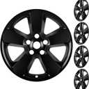 20 Inch Wheel Skins Compatible with 2013-2018 RAM 1500 PICKUP Factory Alloy Wheels, Glossy Black, Snap-On Wheel Covers, Set of 4
