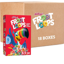 Kellogg’s Froot Loops Breakfast Cereal, Kids Cereal, Family Breakfast, Family Size, Original (70 small boxes)