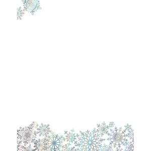 7 x Great Papers! Rainbow Foil Snowflake Holiday Letterhead, 8.5" x 11", 40 sheets (2018017), White