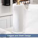 NearMoon Standing Paper Towel Holder, Kitchen Paper Towel Tissue Holder- for Bathroom Kitchen Countertop, Standard or Jumbo-Sized Roll Paper (with Marble Base, Brushed Gold)
