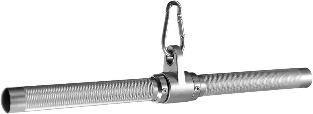 Cable Machine Attachment, lat pull down bar, Lightweigh Aluminum Tricep Straight Bar, V Bar, LAT Pulldown Attachments, gym attachments for cable machine, Accessories Load 1000lbs (18.8-inch straight rod)