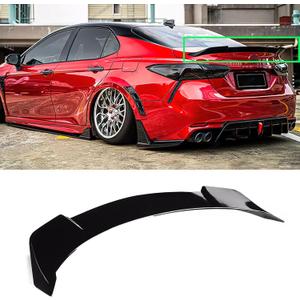 Rear Trunk Spoiler for Toyota Camry SE XSE L LE XLE Hybrid 2018 2019 2020 2021 2022 2023 2024 Sedan Yofer V2 Style High Kick Spoiler Wing Lip Glossy Black (Not for 2025)