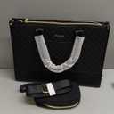 Amazon.com: LOVEVOOK Laptop Bags for Women, 15.6 inch Waterproof Work Tote Bag with Clutch, Professional Teacher Computer Purse Lightweight Shoulder Bag Travel, Quilted Black : Electronics