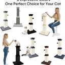 Cat Scratching Post for Large Cats, Cat Scratcher for Indoor Cats Adults, Sturdy Sisal Scratch Post to Protect Furniture, 32 Inch, Beige