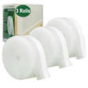 49 Feet Clear Weather Stripping Door Seal, Draft Seal Tape for Doors, Silicone Draft Seal Insulation Tape Strip, Under Door Seal Strip for Window and Door Bottom 3 Rolls Total 49ft (Width 35mm)