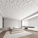 WOWSTAR 12-Pack 24"x24" Drop Ceiling Tiles, Waterproof Ceiling Panels, Only Fit into the Grid, White
