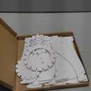 Wooden Vase for Lego Flowers - Wooden Vase for Lego Bouquet, Wood Vases Puzzle Set for LegoRoses Sunflower Tulips, Vases Kit for Artificial Bouquet Arrangement Home and Office Decoration (White)