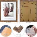 16x20 Picture Frame, Set of 2 Picture Frames Plexiglass and Composite Wooden Rustic Rounded Corners Poster Frame for Wall Mount with Hanging Hardware(Brown)